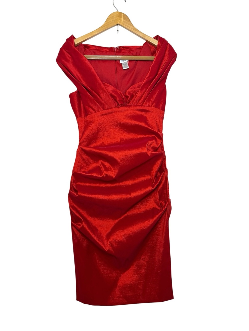 Cache Womens Ruched Dress Red Size 10 Wedding Prom Cocktail Formal